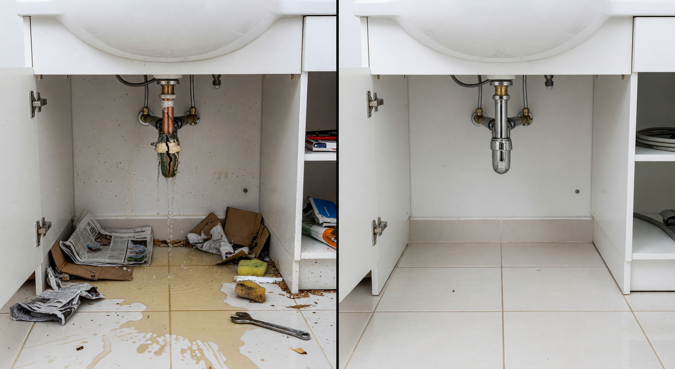 Before pipe repair