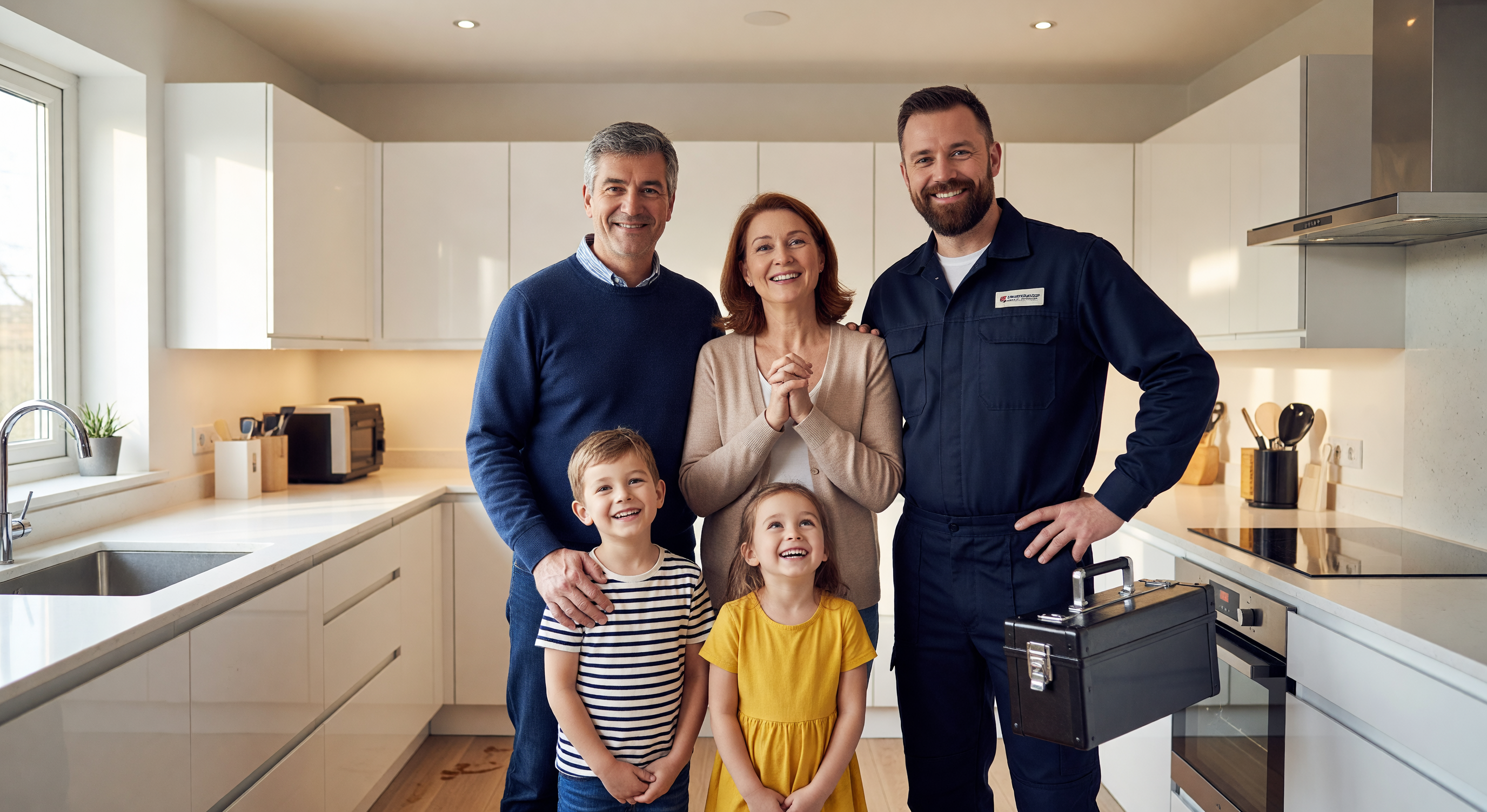 Happy customer with SwiftFix plumber